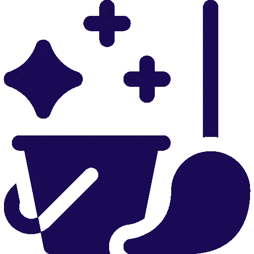 icona servizio di pulizie e trattamento superfici e pavimenti